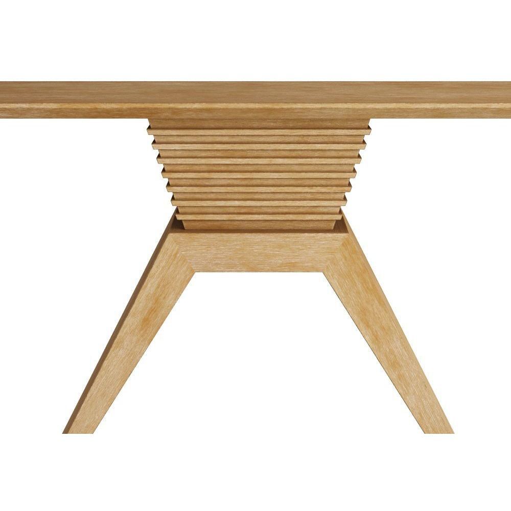 Barron Cerused Natural Console Table