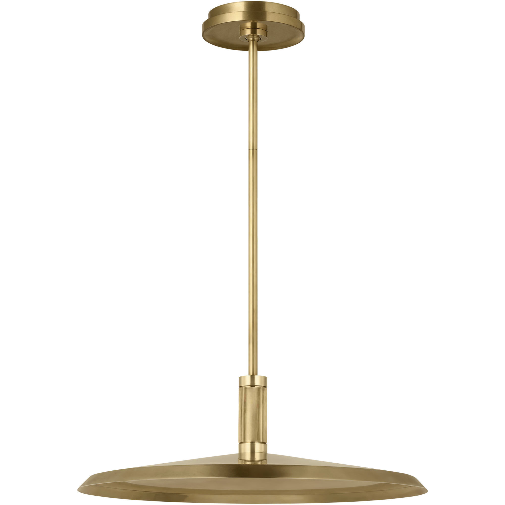 Avroko Saucer Direct LED 18 inch Hand Rubbed Antique Brass Pendant Ceiling Light