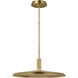 Avroko Saucer Direct LED 18 inch Hand Rubbed Antique Brass Pendant Ceiling Light
