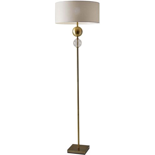 Chloe 69 inch 150 watt Antique Brass Floor Lamp Portable Light
