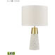 King Cake 22 inch 9.00 watt Gray with Gold Table Lamp Portable Light