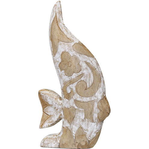 Koi Natural and White Decorative Object
