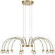 Yep Vario 12 Light 37.5 inch Titanium Gold Chandelier Ceiling Light