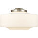 Franklin Restoration Bridgeton 1 Light 11.75 inch Brushed Satin Nickel Mini Pendant Ceiling Light in Incandescent, Matte White