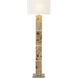 Cahill 63 inch 150 watt Natural Burl and Polished Nickel Floor Lamp Portable Light