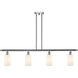 Ballston Clymer 4 Light 48 inch Polished Chrome Island Light Ceiling Light in Matte White Glass, Ballston