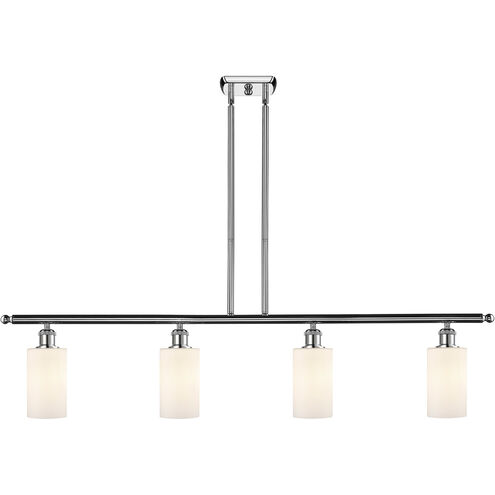Ballston Clymer 4 Light 48 inch Polished Chrome Island Light Ceiling Light in Matte White Glass, Ballston