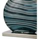 Portview 22 inch 60 watt Blue with Polished Nickel Table Lamp Portable Light