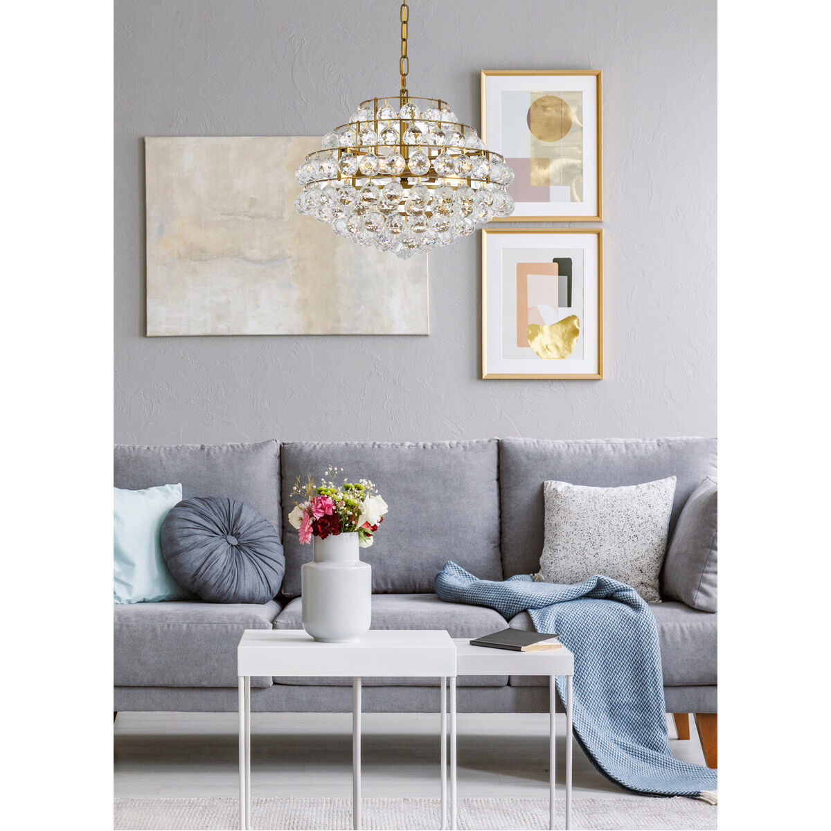 Savannah 5 Light 18 inch Brass Pendant Ceiling Light