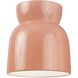 Radiance Collection 1 Light 7.5 inch Gloss Blush Outdoor Flush Mount