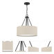 Duke 3 Light 18.13 inch Flat Black Pendant Ceiling Light, Drum