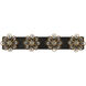 Poppy 4 Light 31 inch Matte Black with Warm Brass Accents Vanity Light Wall Light