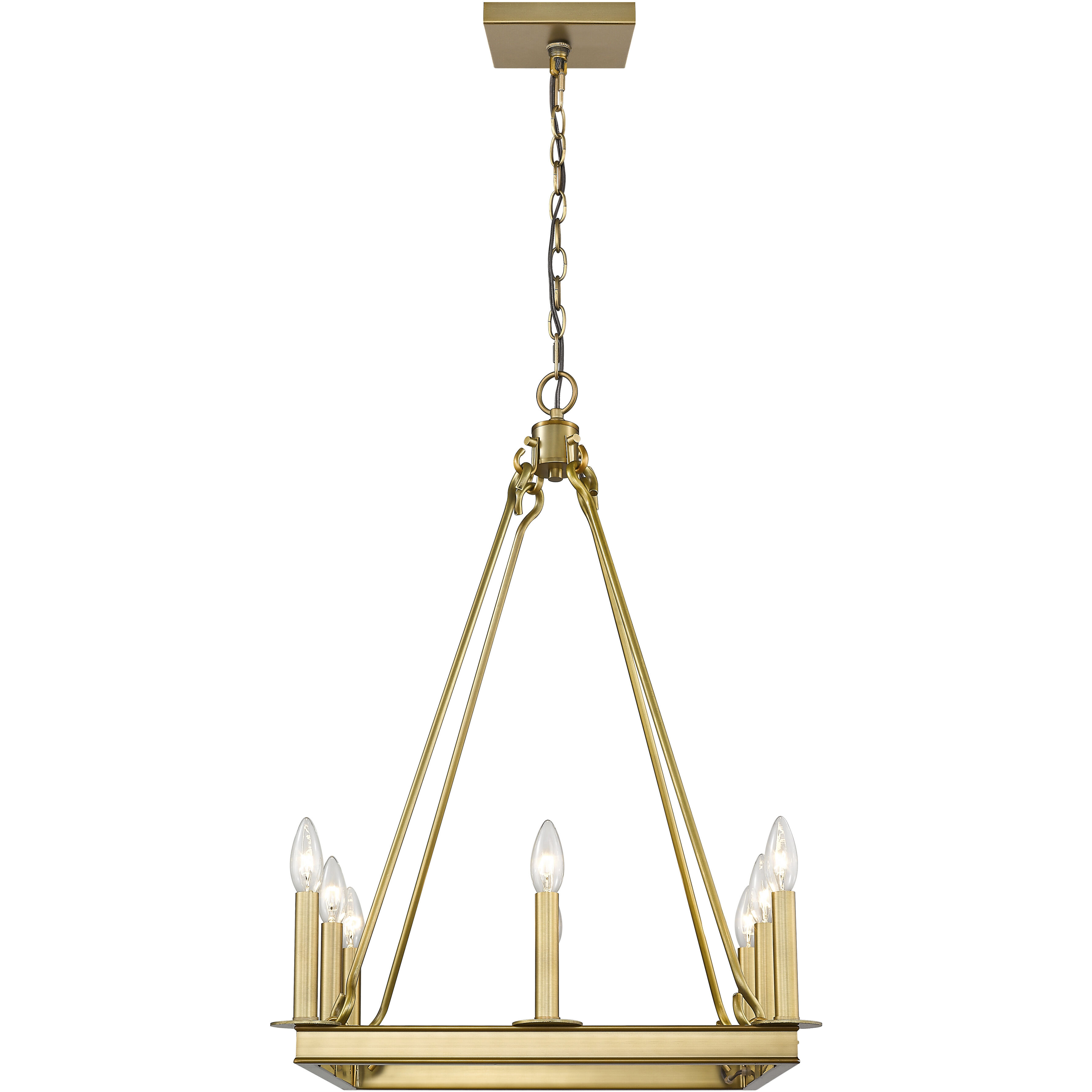 Barclay 8 Light 20 inch Olde Brass Chandelier Ceiling Light
