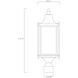 Dunnmore 1 Light 23.5 inch Black Outdoor Post Lantern