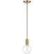 Wright 1 Light 5.75 inch Warm Brass Mini-Pendant Ceiling Light