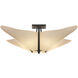 Kirigami 4 Light 22.5 inch Black Semi-Flush Ceiling Light