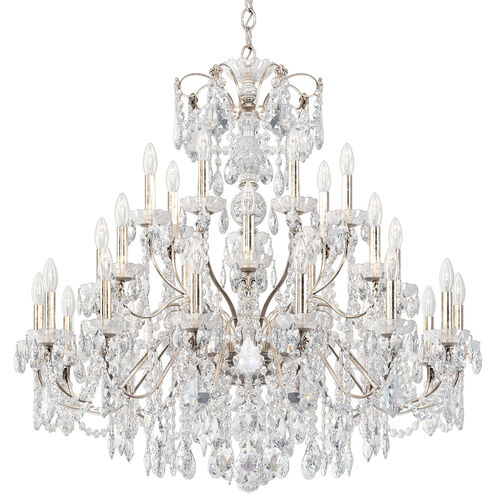 Century 28 Light 42.5 inch Antique Silver Chandelier Ceiling Light