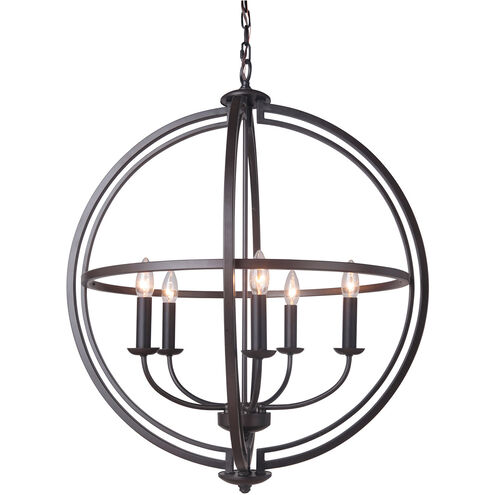 Berkeley 5 Light 25.5 inch Espresso Foyer Light Ceiling Light, Jeremiah