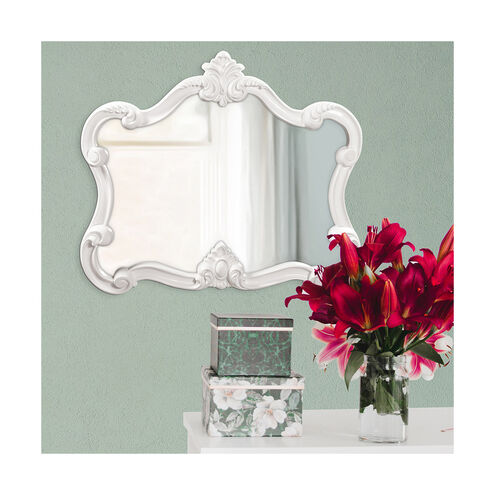 Veruca 32 X 28 inch Glossy White Wall Mirror