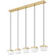 Renaud LED 46 inch Modern Gold Linear Chandelier Ceiling Light