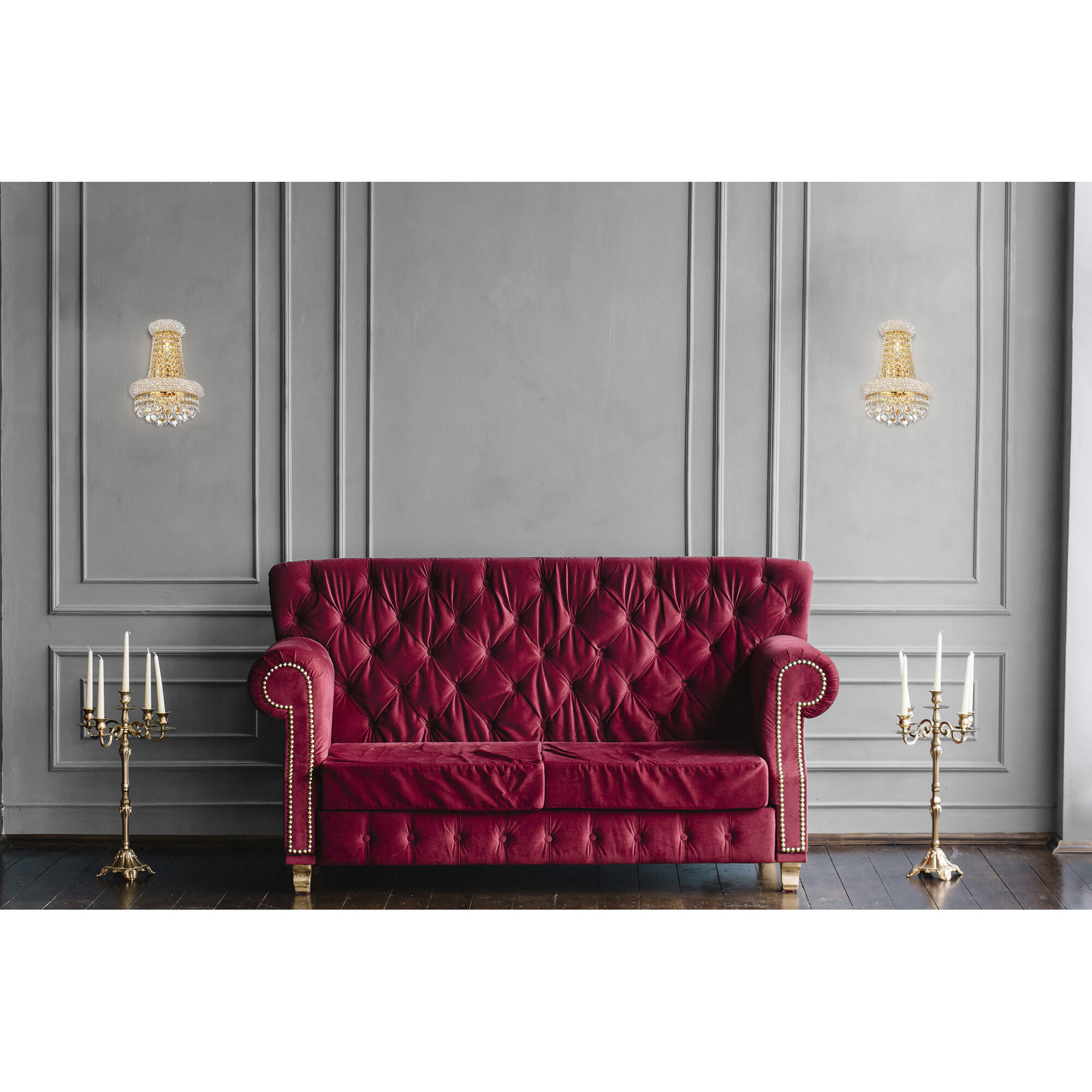 Empire 3 Light 12 inch Gold Wall Light