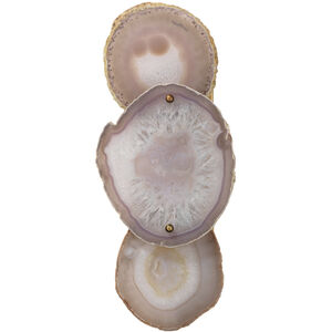 Trinity 1 Light 7 inch Pale Lavender Agate & Antique Brass Wall Sconce Wall Light