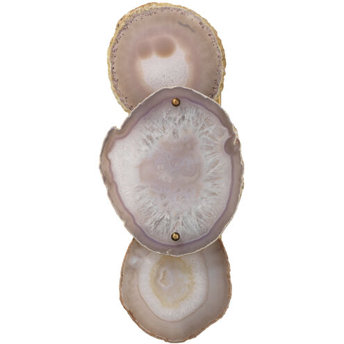 Trinity 1 Light 7 inch Pale Lavender Agate & Antique Brass Wall Sconce Wall Light