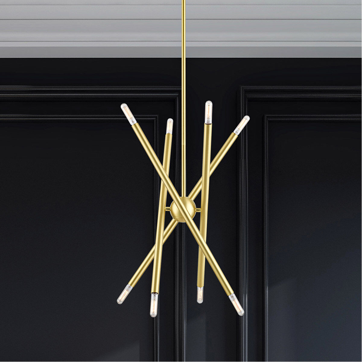 Soho 8 Light 20 inch Satin Brass Chandelier Ceiling Light