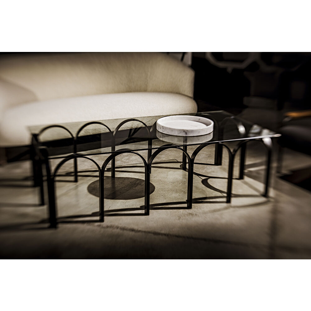 Arcus 63 X 31.5 inch Matte Black Coffee Table