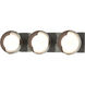 Brooklyn 3 Light 22 inch Sterling and Oil Rubbed Bronze Straight Bath Sconce Wall Light in Sterling/Oil Rubbed Bronze, Straight