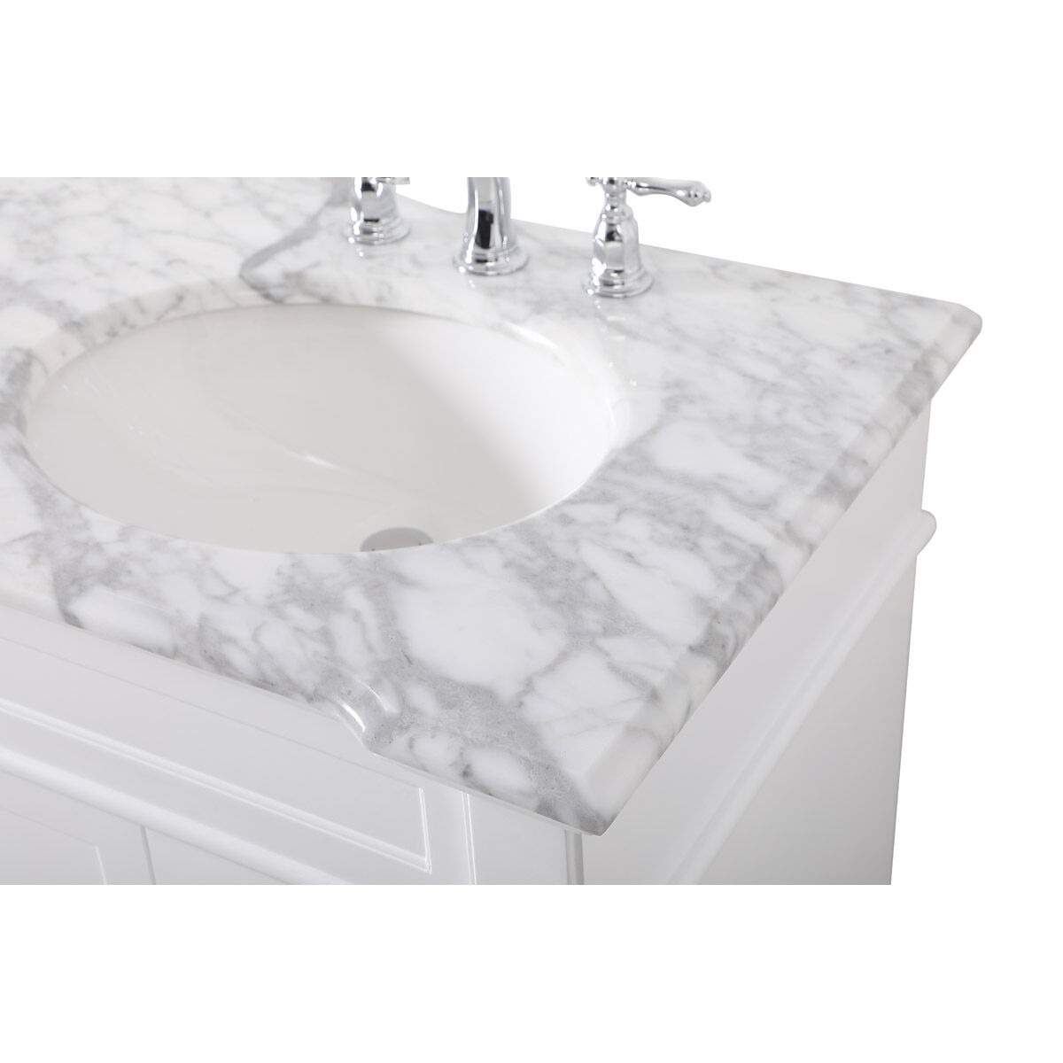 Wesley 60 X 22 X 35 inch White Vanity Sink Set