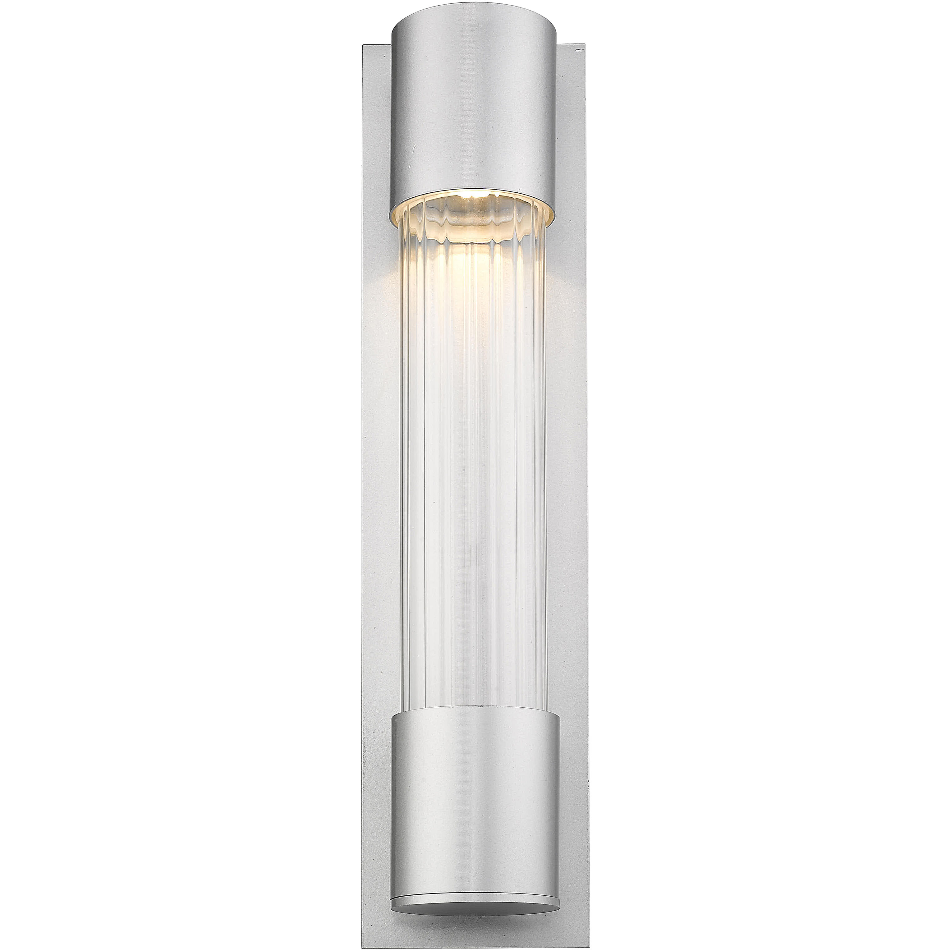 Striate Outdoor Wall Light in Silver