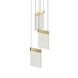 V Panels 3 Light 8.75 inch Pendant