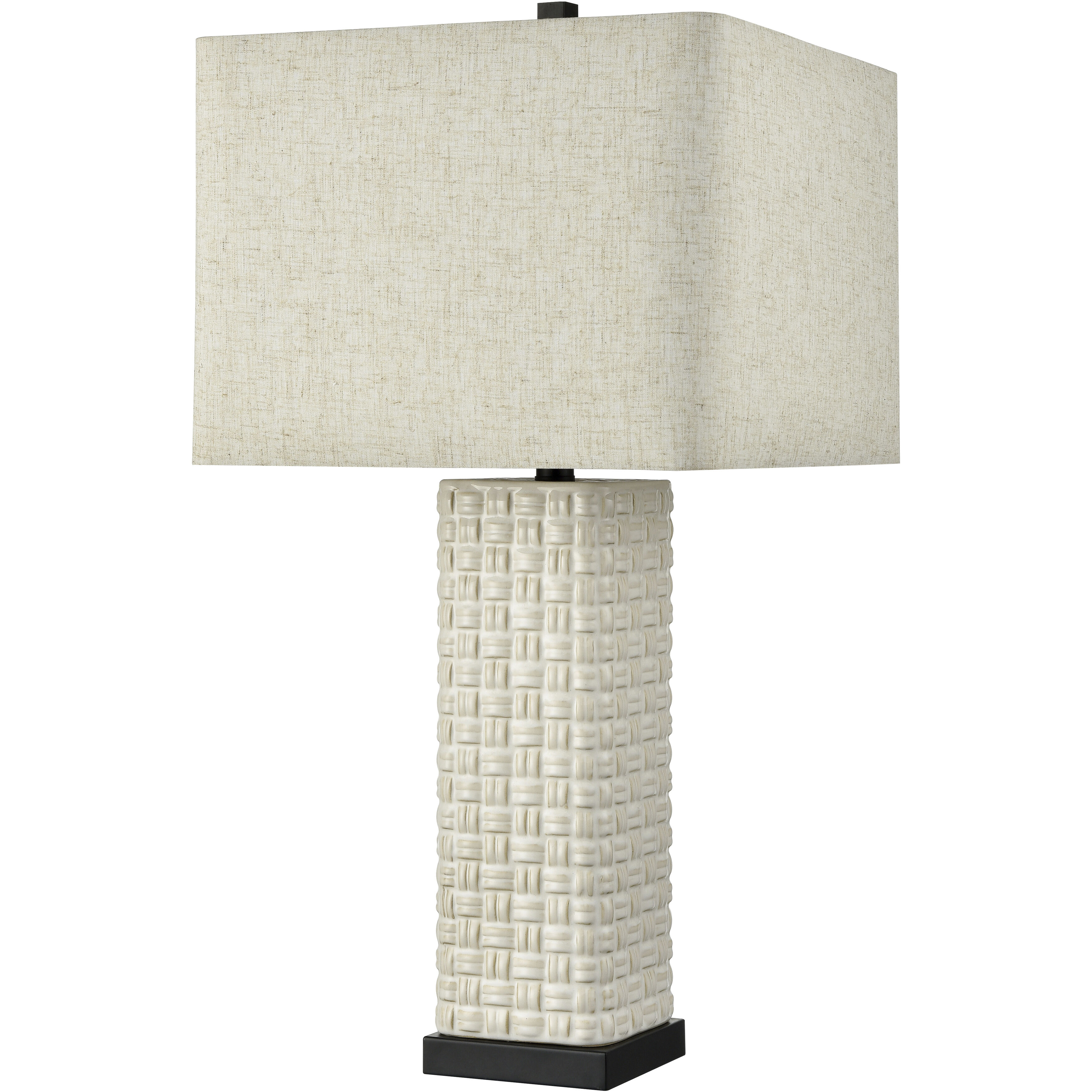 Tunstall 27.5 inch 9 watt White Glazed Table Lamp Portable Light