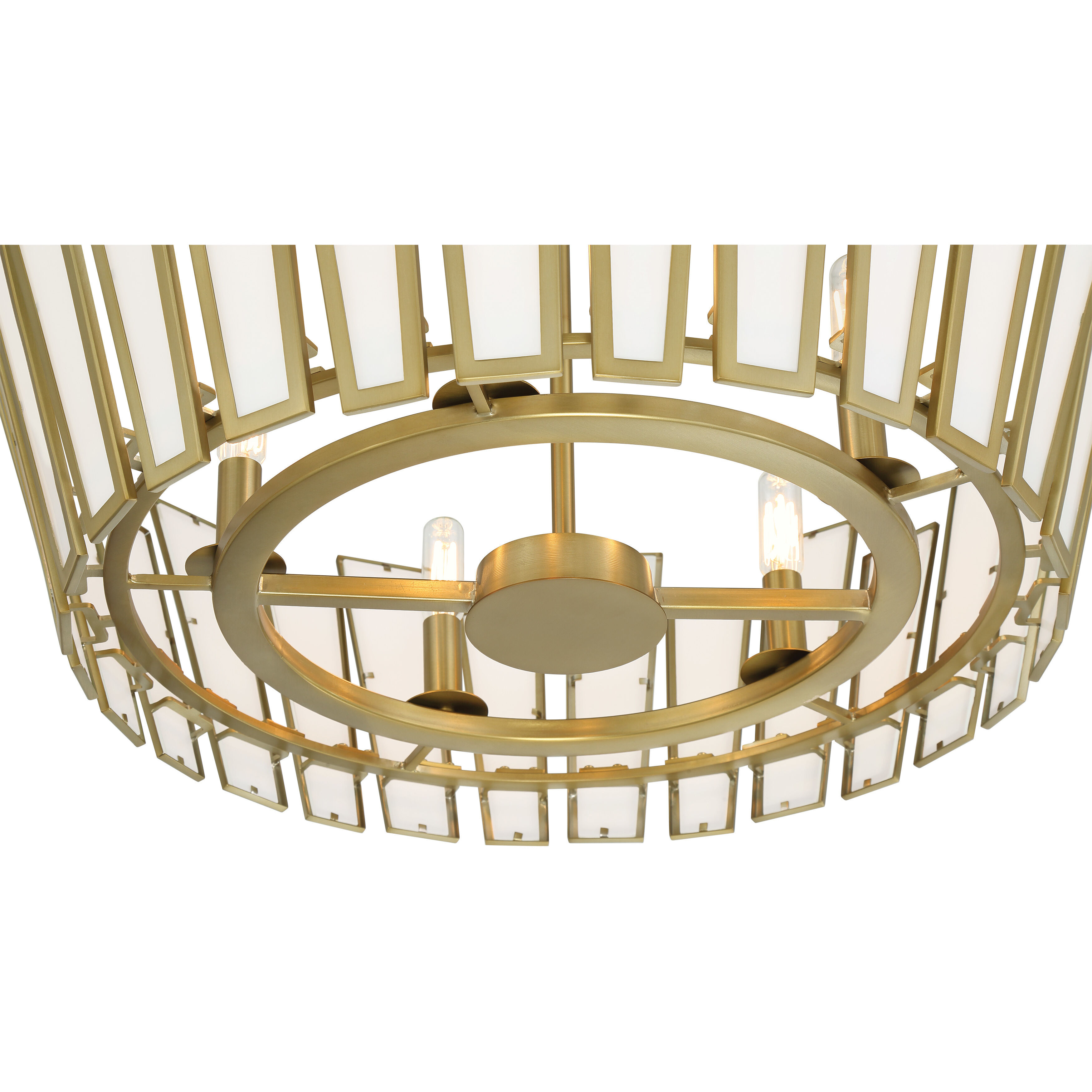 Ricochet 5 Light 24 inch Soft Brass Pendant Ceiling Light