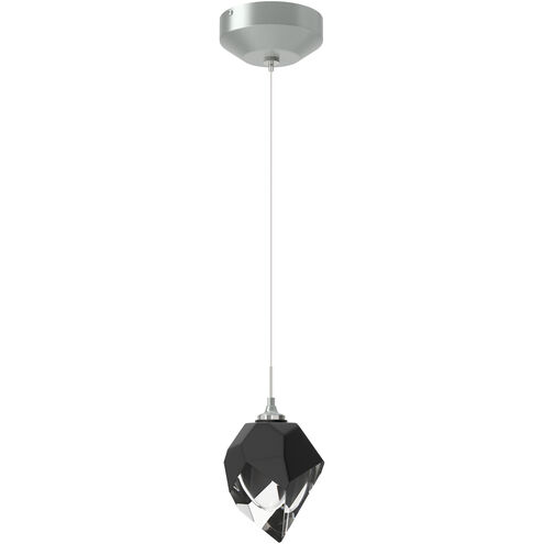 Chrysalis 1 Light 5.5 inch Vintage Platinum Mini Pendant Ceiling Light in Black Crystal, Small