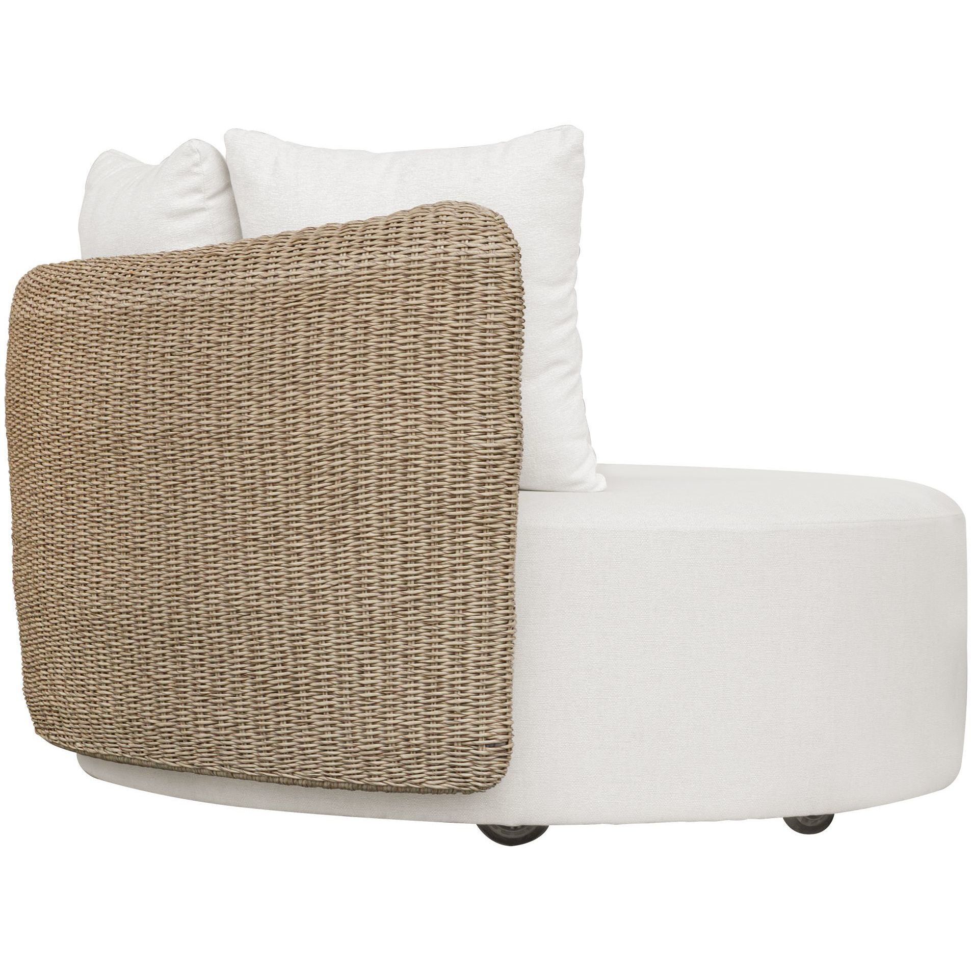 Sunset Light Gray and Oyster White Outdoor Swivel Day Bed