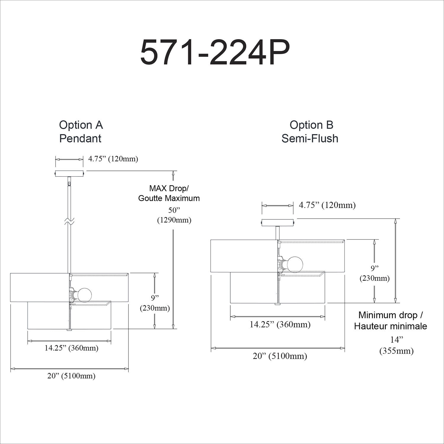 Everly 4 Light 20 inch Matte Black with White Pendant Ceiling Light