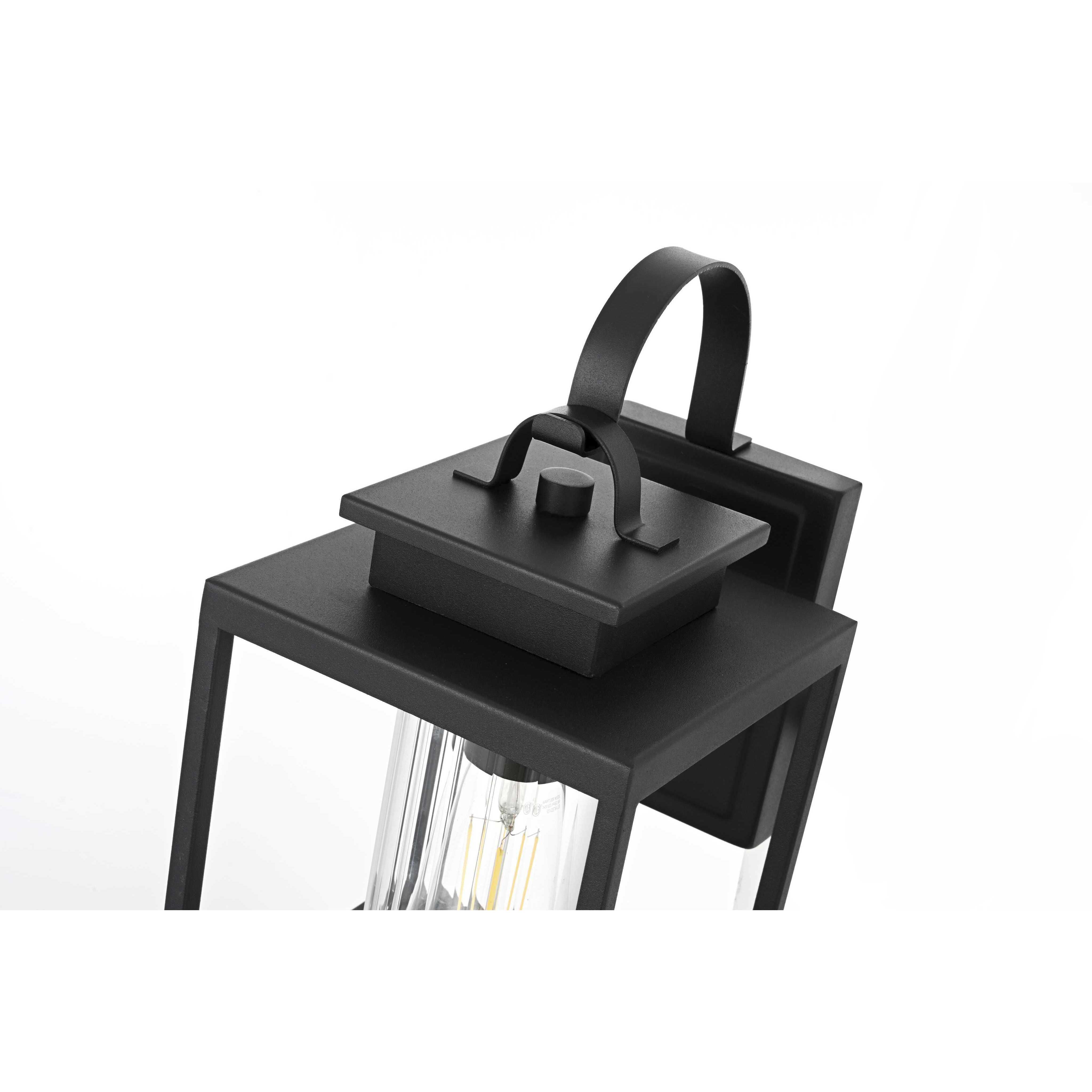 Witte 1 Light 12.5 inch Black Outdoor Wall Sconce