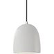 Radiance Collection LED 9 inch Polished Chrome and Bisque and Black Pendant Ceiling Light