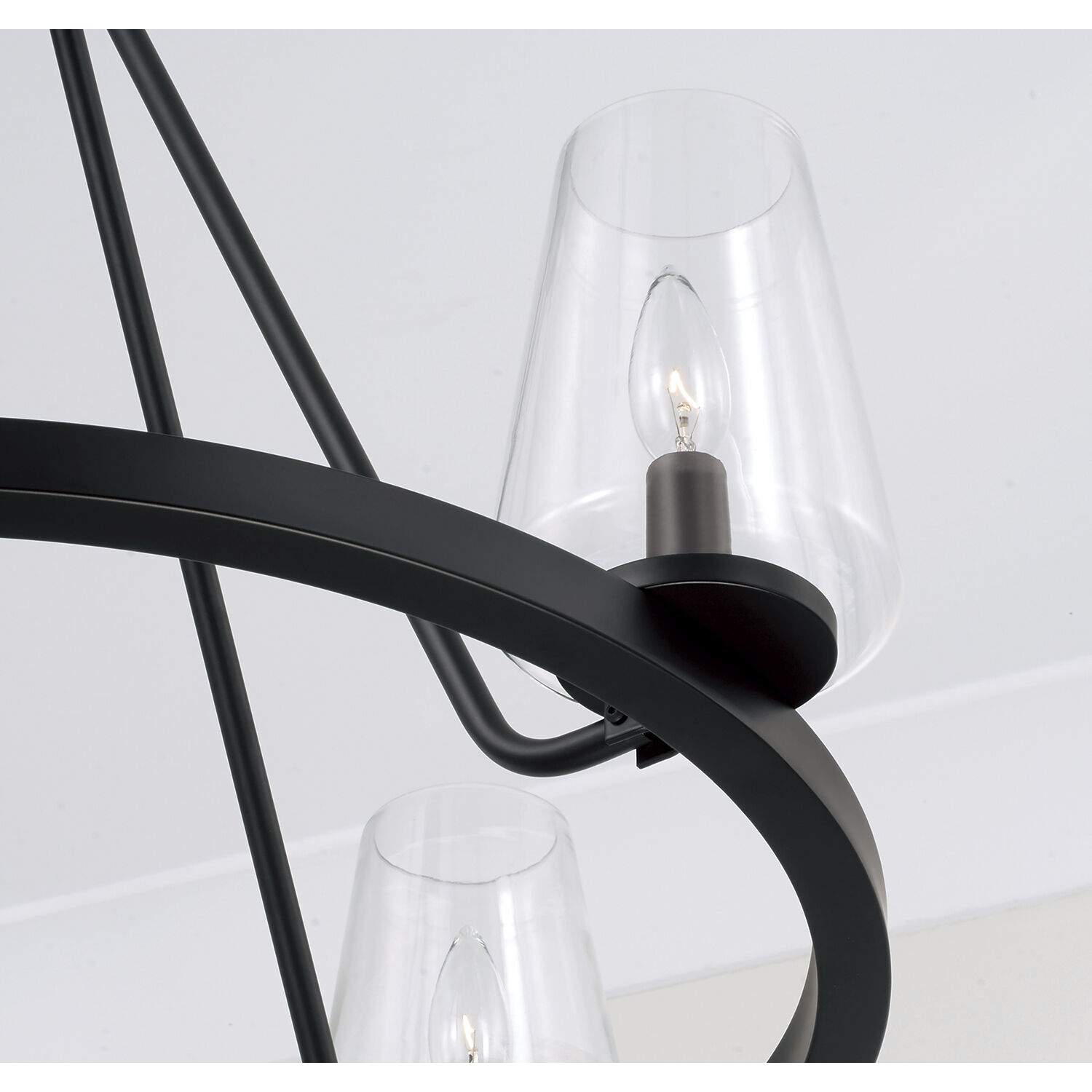 Aaron 4 Light 28 inch Matte Black Chandelier Ceiling Light