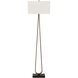 Galloway 64.75 inch 150.00 watt Dark Bronze and Black Marble Floor Lamp Portable Light
