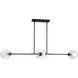Alora Mood Cassia 4 Light 13.38 inch Matte Black Linear Pendant Ceiling Light in Clear Glass Shade