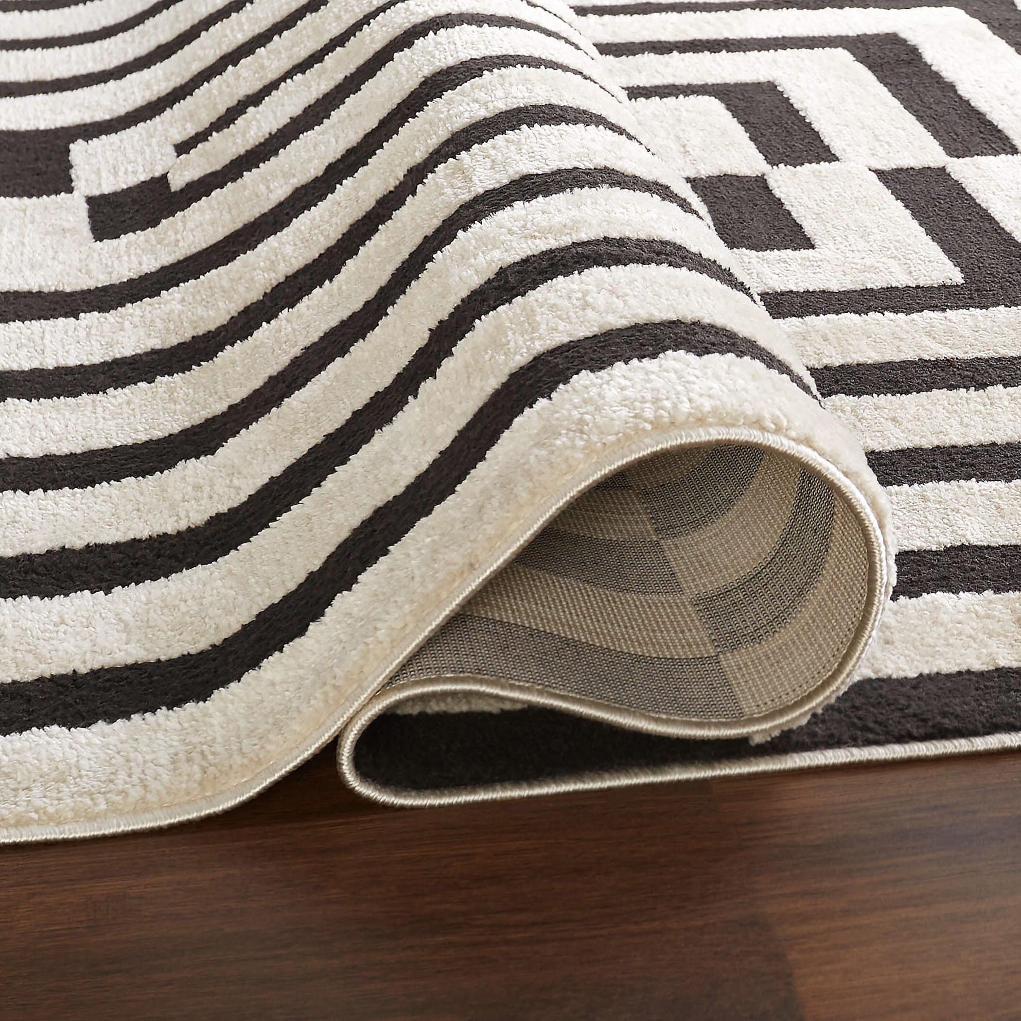 Optika 158 X 118 inch Black/White Rug in 10 x 13