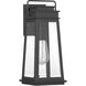 Boone 1 Light 15.25 inch Matte Black Outdoor Wall Lantern