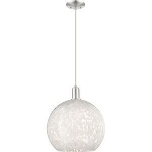 Arcadia White Mouchette 1 Light 13.75 inch Mini Pendant