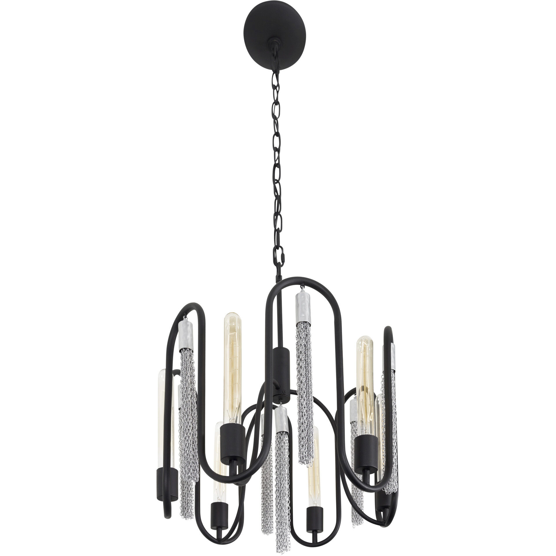 Darden 6 Light 18 inch Matte Black/Painted Chrome Pendant Ceiling Light