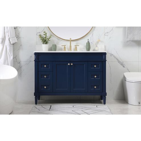 Bennett 48 X 21 X 35 inch Blue Vanity Sink Set