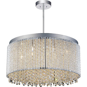Claire 12 Light 20 inch Chrome Drum Shade Chandelier Ceiling Light