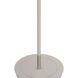 Alloy 10.75 inch 60 watt Polished Nickel Floor Lamp Portable Light in Cased White Glass
